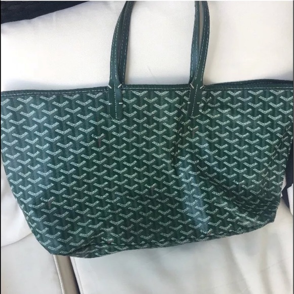 goyard green tote bag